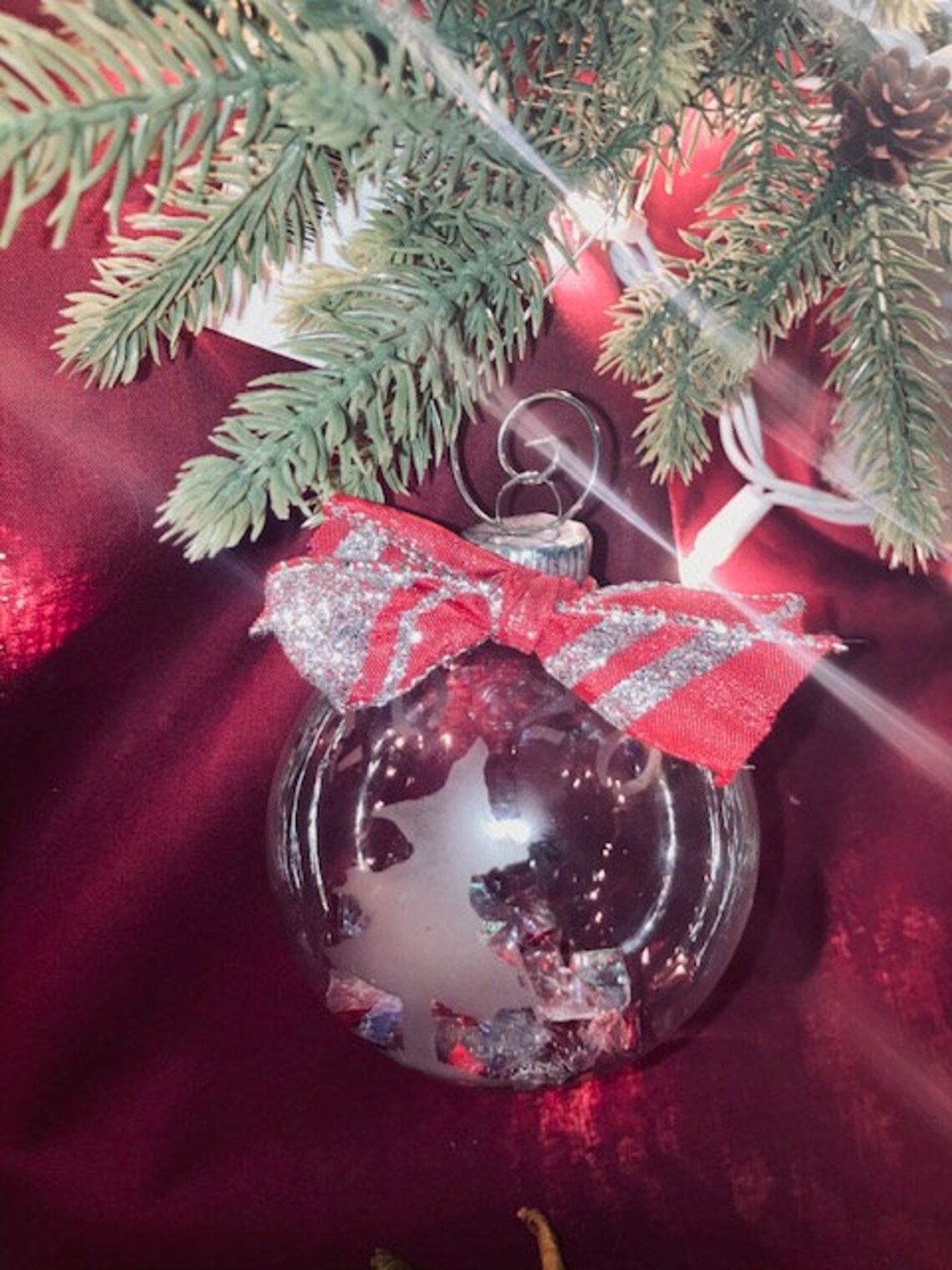 Frosted Glass Christmas Ornaments Etsy