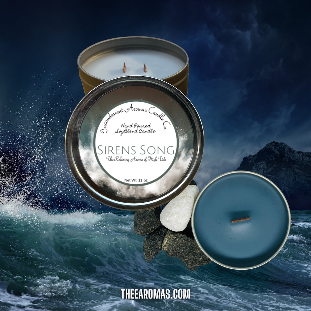 Sirens Clean Sirens Song Scented Woodwick Candle, Mermaid Candle, Thunderstorm ...