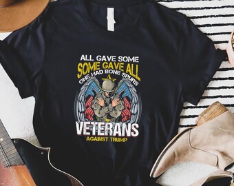 Some Gave All One Had Bone Spurs Veterans Against Trump Mens Quick Dry Swim Trunks Beach Shorts