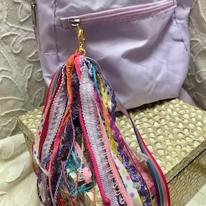 Guardian Angel Girls Key Chain Backpack Charm Key Chain Planner Tassel Bag Jewelry Gift Butterfly Rainbow