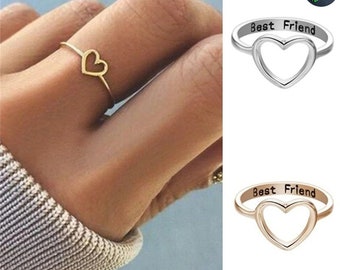 BFF Ring Best Friend Ring adjustable gold custom ring best friends matching rings