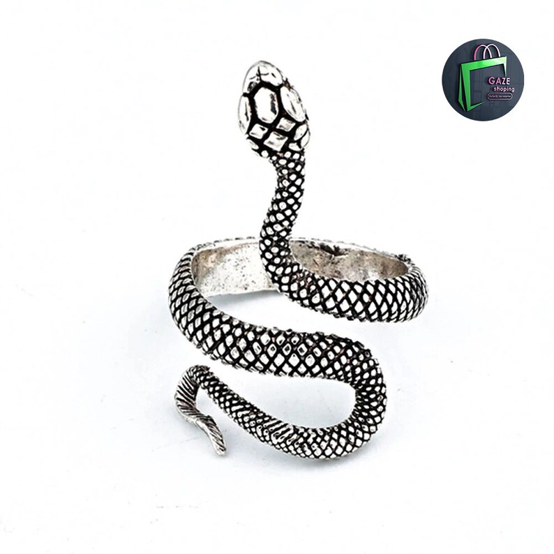 New Cute Charm Shinny Snake Ring Cute Resizable Ring For Women Teen Girl Gift Birthday Gift,Valentine Gift. Opening Snake Cocktail Ring
