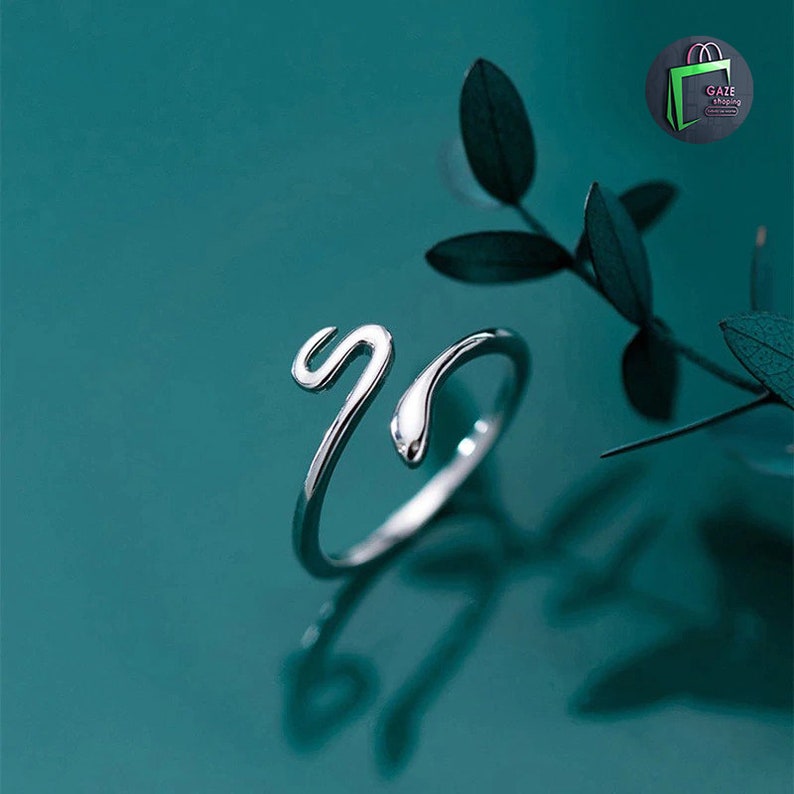 New Cute Charm Shinny Snake Ring Cute Resizable Ring For Women Teen Girl Gift Birthday Gift,Valentine Gift. Opening Snake Cocktail Ring