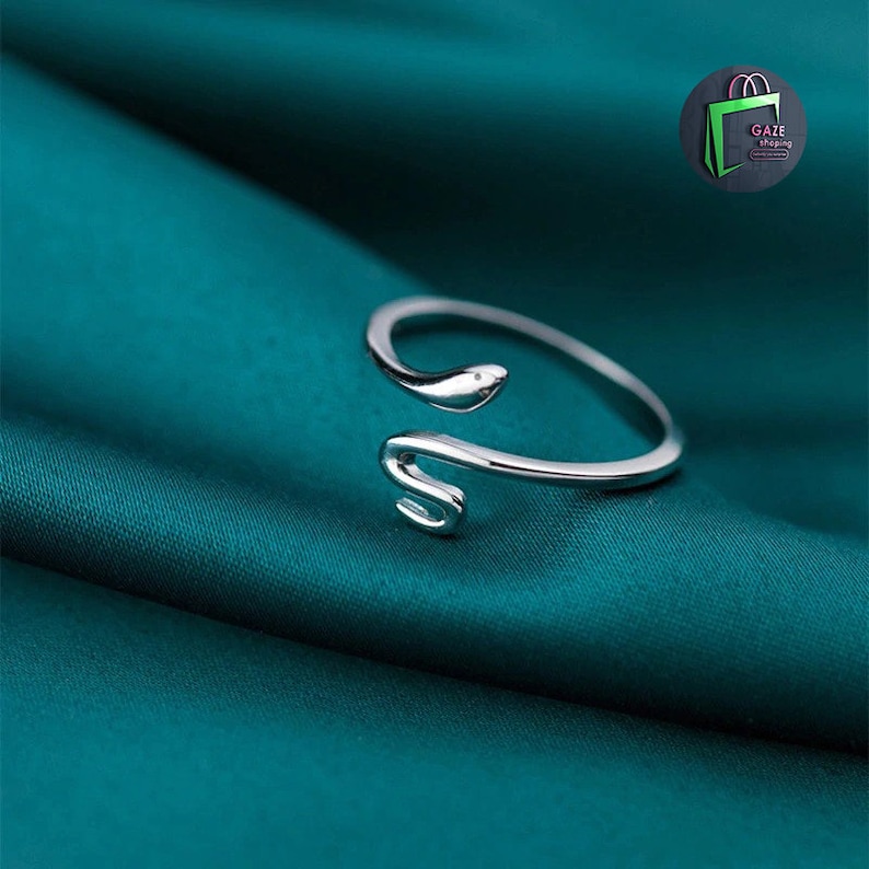 New Cute Charm Shinny Snake Ring Cute Resizable Ring For Women Teen Girl Gift Birthday Gift,Valentine Gift. Opening Snake Cocktail Ring
