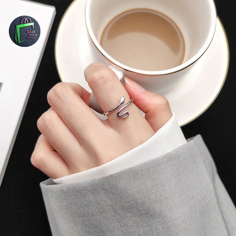 New Cute Charm Shinny Snake Ring Cute Resizable Ring For Women Teen Girl Gift Birthday Gift,Valentine Gift. Opening Snake Cocktail Ring