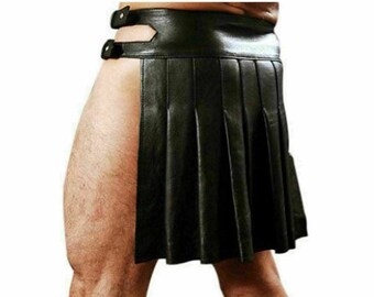 XL*Gladiator Kilt Echt Leder Roman Style Legionär Rock Schwarz Typ A ®leder-joe XL*Gladiator Kilt Echt Leder Roman Style Legionär Rock Schwarz Typ A ®leder-joe