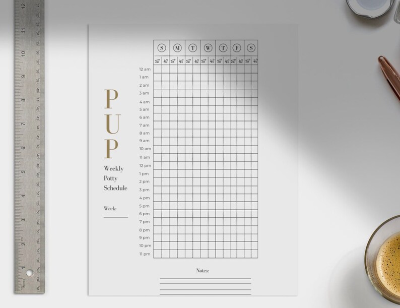 New Puppy Potty Training Sheet Etsy