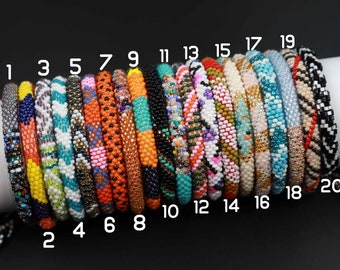 armband Gift with a Cause Affordable Gift Nepal handmade beaded Bracelets Crochet Bracelets beaded bangle Bracelets yoga Bracelet