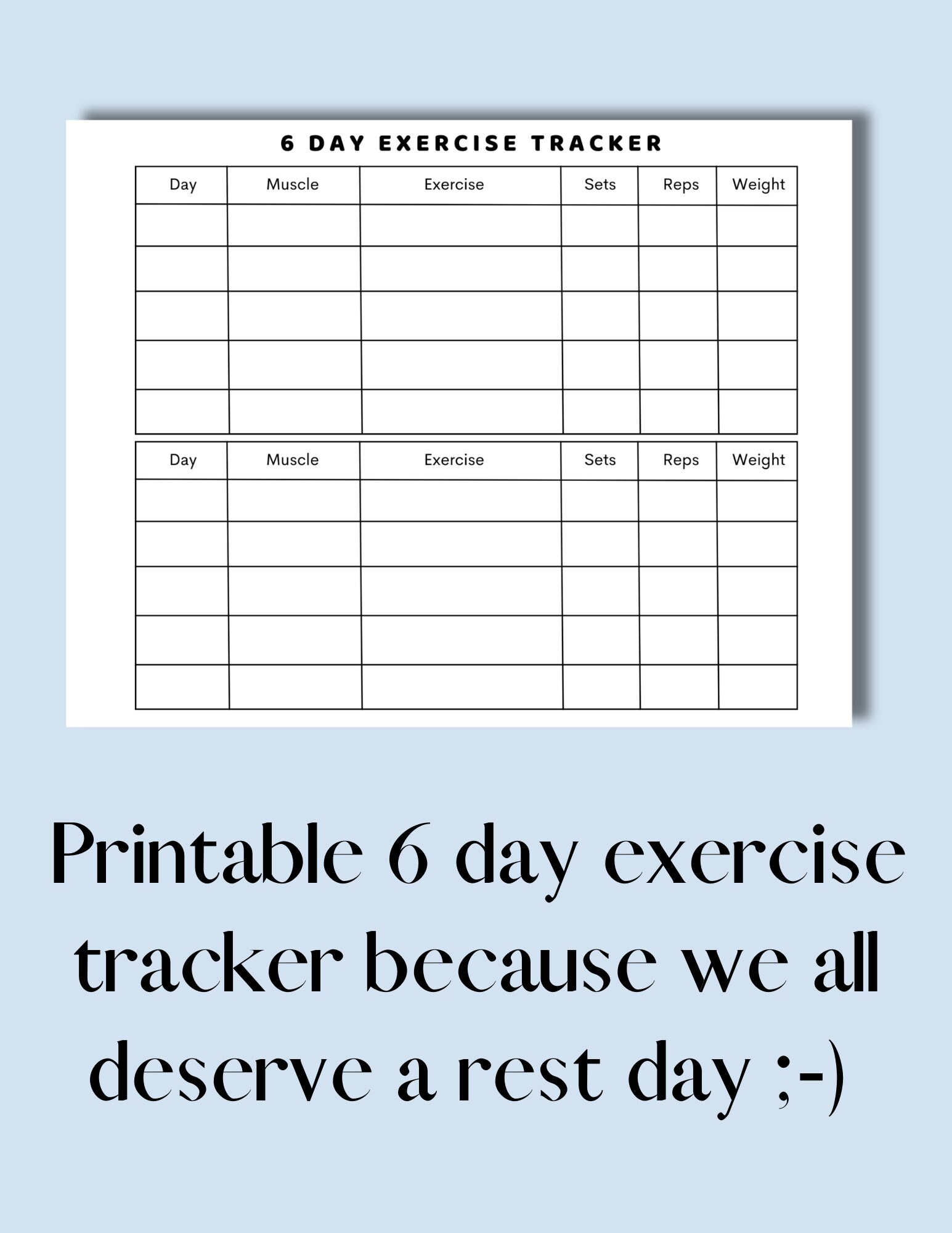 Exercise Tracker Printable Fitness Tracker Etsy Exercise Tracker Printable Fitness Tracker Etsy