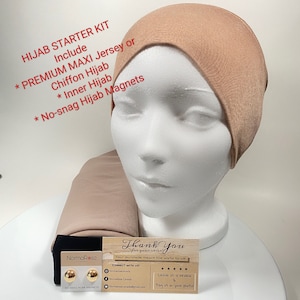 Hijab Starter Pack, Hijab Combo, Premium Jersey Hijab, Premium Chiffon Hijab, Inner Hijab, Magnet Pin, Hijab Gift, Eid Gift, Ramadan Gift