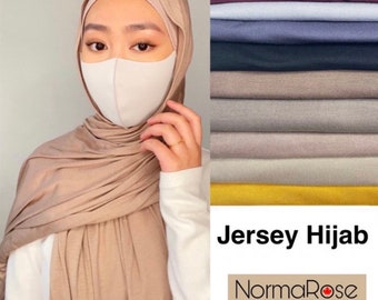 Premium Quality Jersey Stretchy Hijab Scarf Shawl Maxi Wrap Soft Sarong Headwrap Women Fashion Turban Headwear Eid Mother's Day Gift