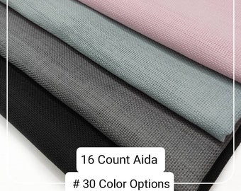 16ct Linen Look Aida Cloth: Soft Cross Stitch Embroidery Fabric