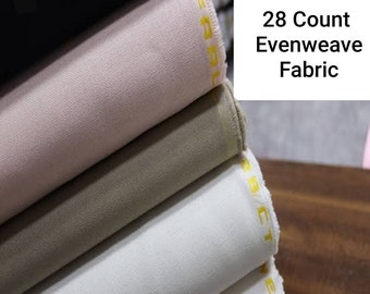 28 Count Evenweave Fabric: 100% Cotton Embroidery Cloth