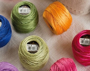 DMC Pearl Cotton Balls Size 12: Embroidery Thread, Choose Your Colors