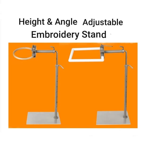 Metal Embroidery Hoop Stand, Height and angle adjustable, Cross Stitch Stand, Needlepoint Stand