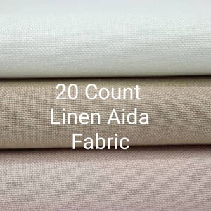 20ct Soft Linen Aida Fabric, Fabric to Stitch, Aida Cloth, Cross Stitch Fabric, Aida 20 Count, Embroidery Fabric, Needlepoint Canvas