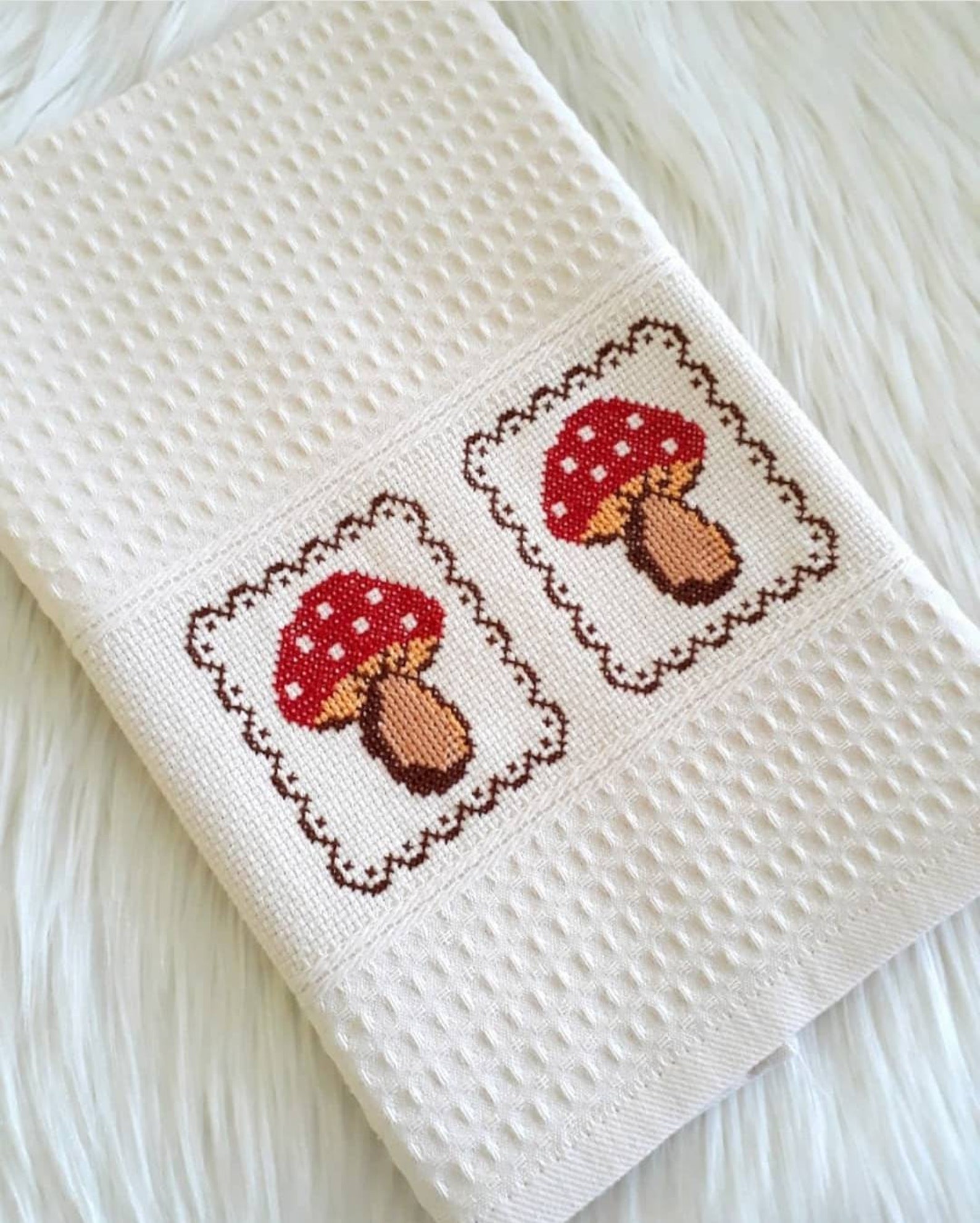 Diy Cross Stitch Tea Towel Set Hand Towel Linen Napkins Etsy