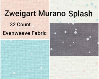 Zweigart Murano Splash Evenweave Fabric: 32 Count Embroidery Cloth
