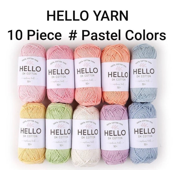 Pastel Colors Yarn Bundle, 10 Pcs Yarn Pack, Punch Needle Yarn, Cotton  Amigurumi Yarn, Crochet Yarn, Soft Yarn, 100% Natural Yarn 