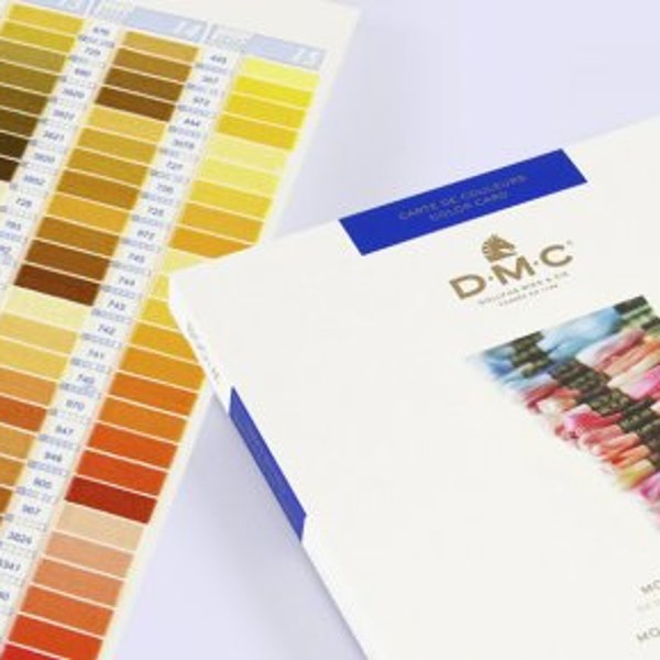 DMC Colour Cart With Thread Samples, DMC Thread Color Card, Floss Color Chart With Real Floss Samples