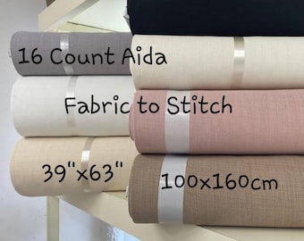 16 Count Soft Linen Aida Fabric: Cross Stitch & Embroidery Cloth