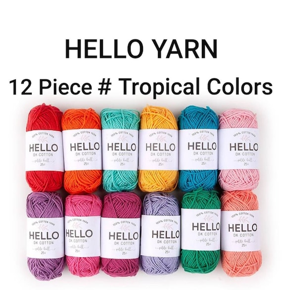 Punch Needle Yarn Pack, Amigurumi Yarn Set, Organic Cotton Yarn Set, Crochet  Yarn Set, Hello DK Yarn 