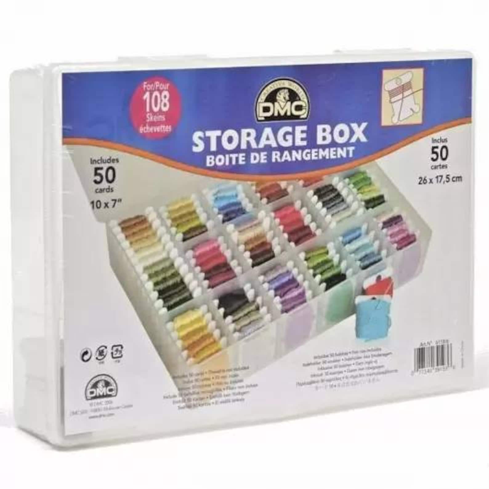 DMC Storage Box for Floss Embroidery Thread Bobbins 50 Free Etsy