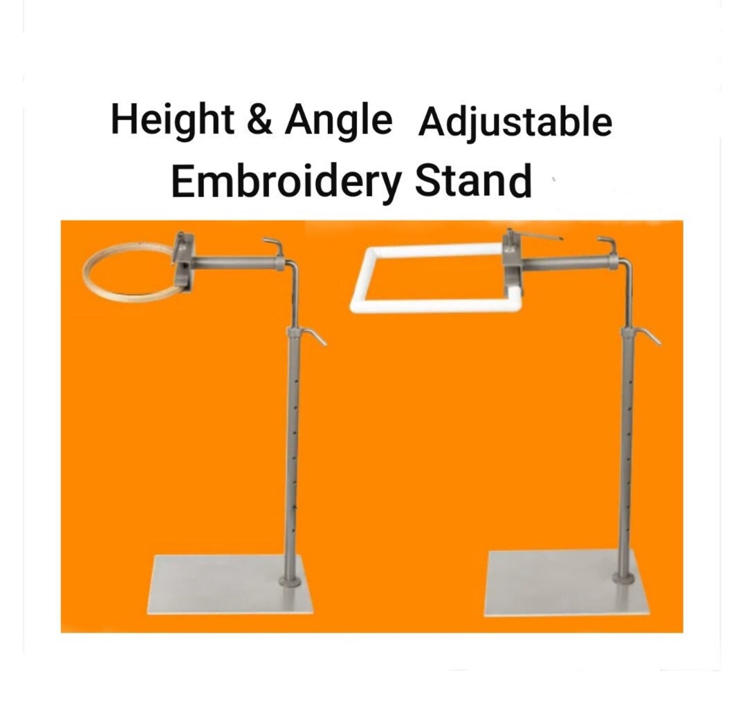 Metal Embroidery Hoop Stand, Height and Angle Adjustable, Cross Stitch