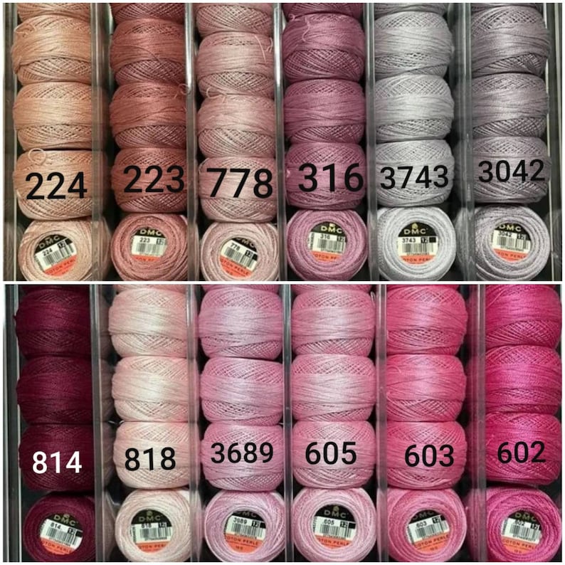 DMC Pearl Cotton Balls Size 12: Embroidery Thread, Choose Your Colors image 5