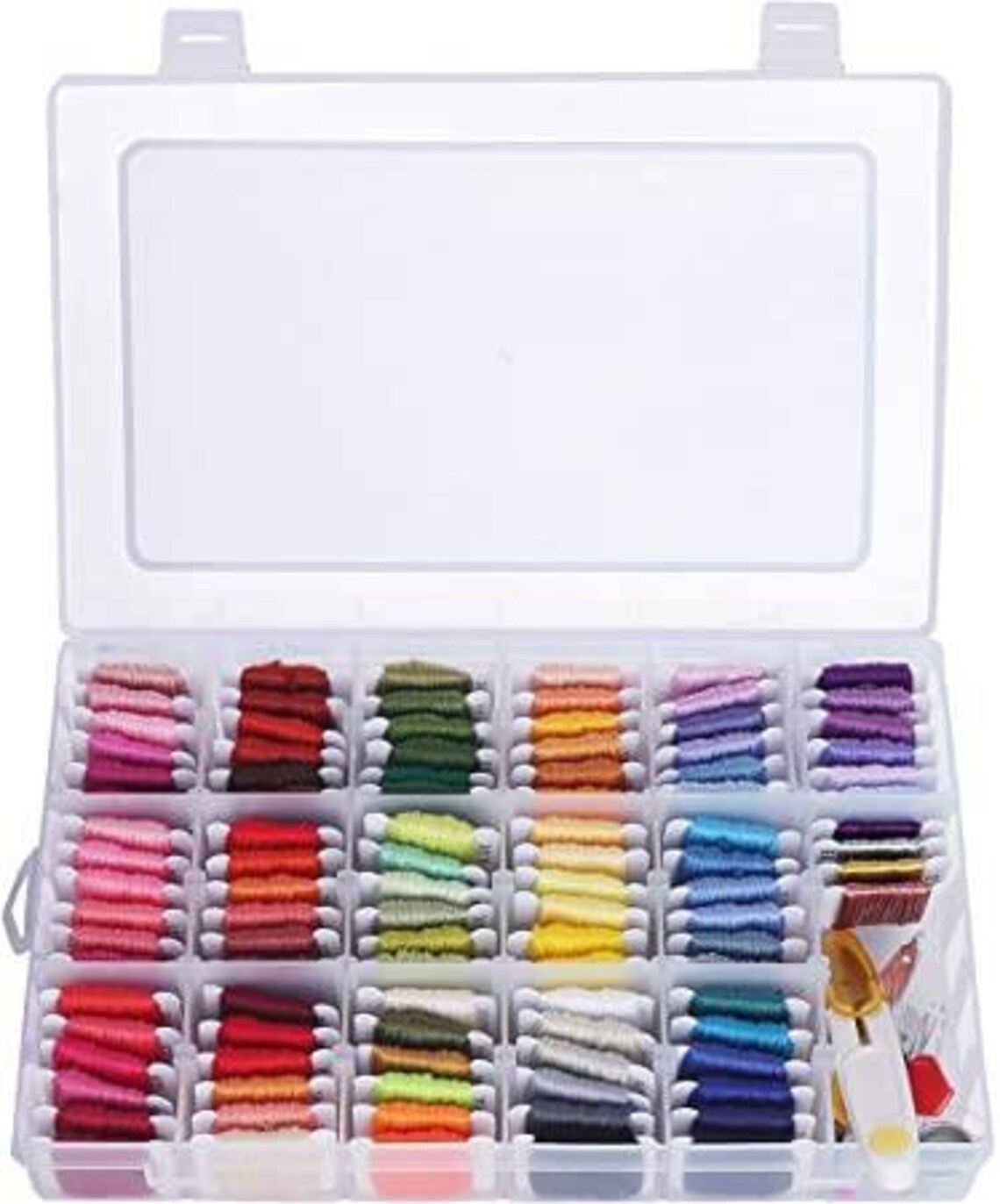 DMC Storage Box for Floss Embroidery Thread Bobbins 50 free Etsy