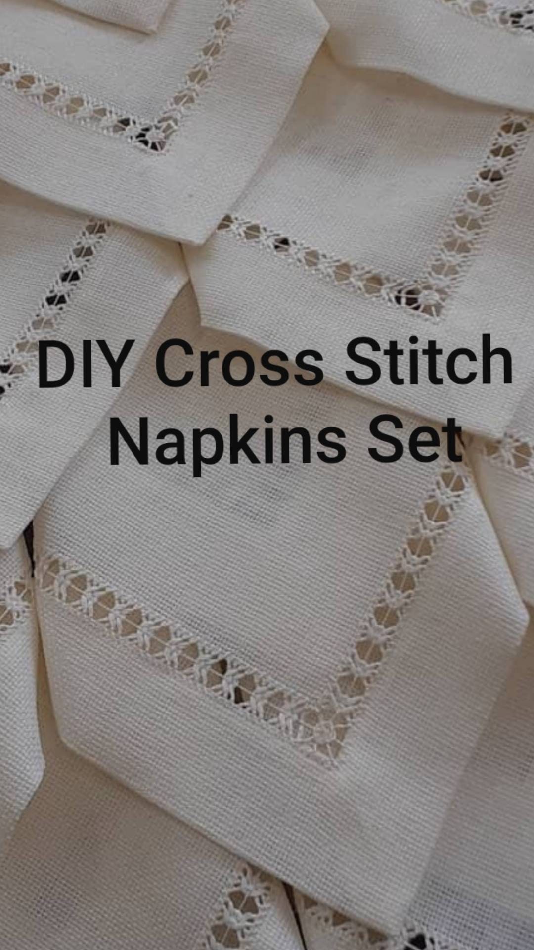 DIY 16 Ct Linen Aida Napkins Set, Cross Stitch, Embroidery, Linen
