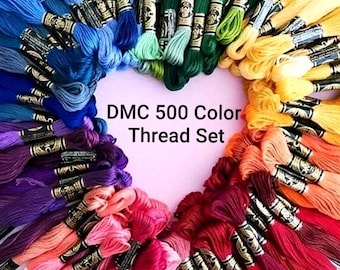 DMC Floss: 500 Color Embroidery Thread Skeins - Complete Set