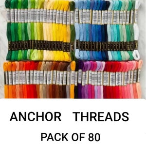 80 Anchor Stickgarn: Sticktwist in Regenbogenfarben