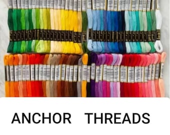 80 Anchor  Floss Thread Set, Cotton Stranded Stitch, Cross Stitch Supplies, Mouline Hand Embroidery Floss