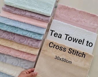 DIY Aida Cloth Tea Towel: 14-Count Cross Stitch (30x50cm)
