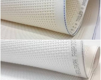 DMC 6 Count Aida Cloth: Ecru & White Cotton, Cross Stitch Fabric