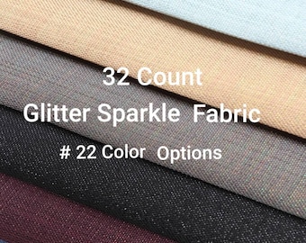 32 Count Opalescent Glitter Aida Fabric: Cross Stitch & Embroidery