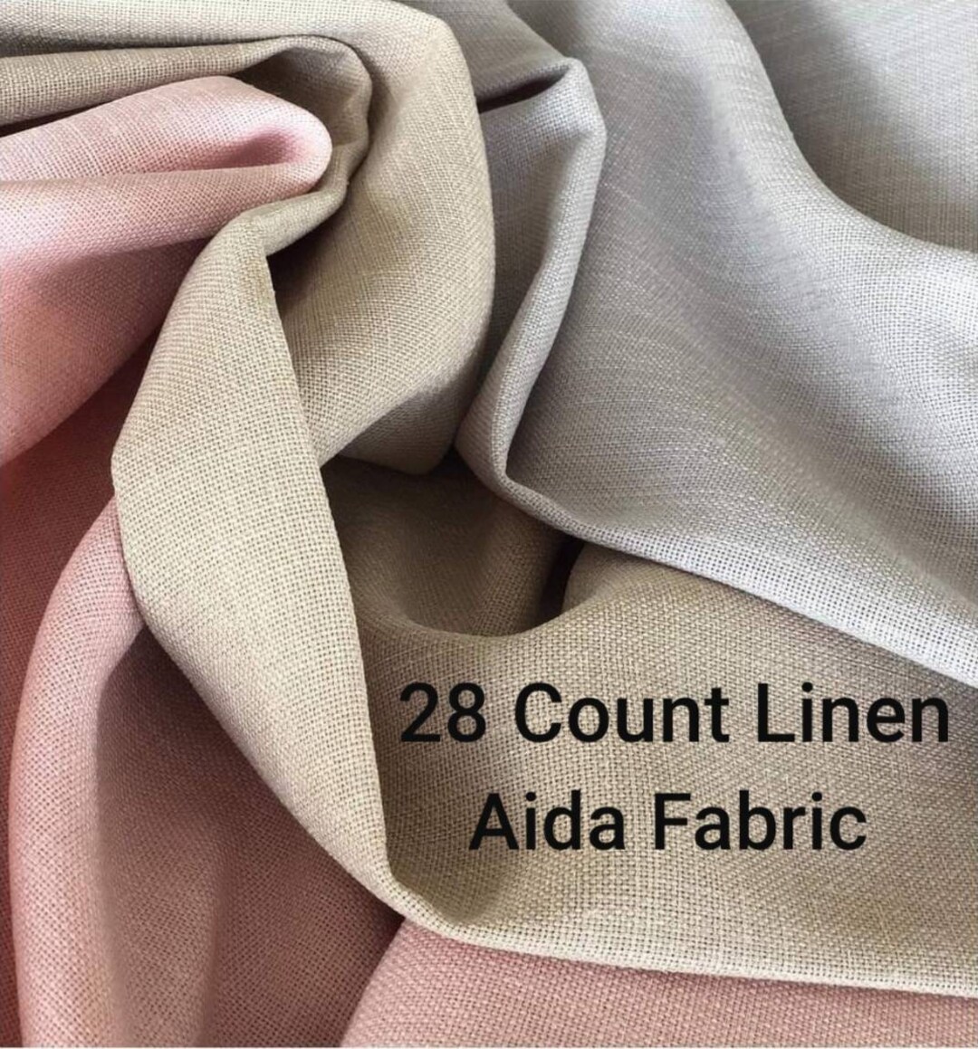 28 Count Linen Aida Fabric, Evenweave Aida Fabric, Needlework Cloth