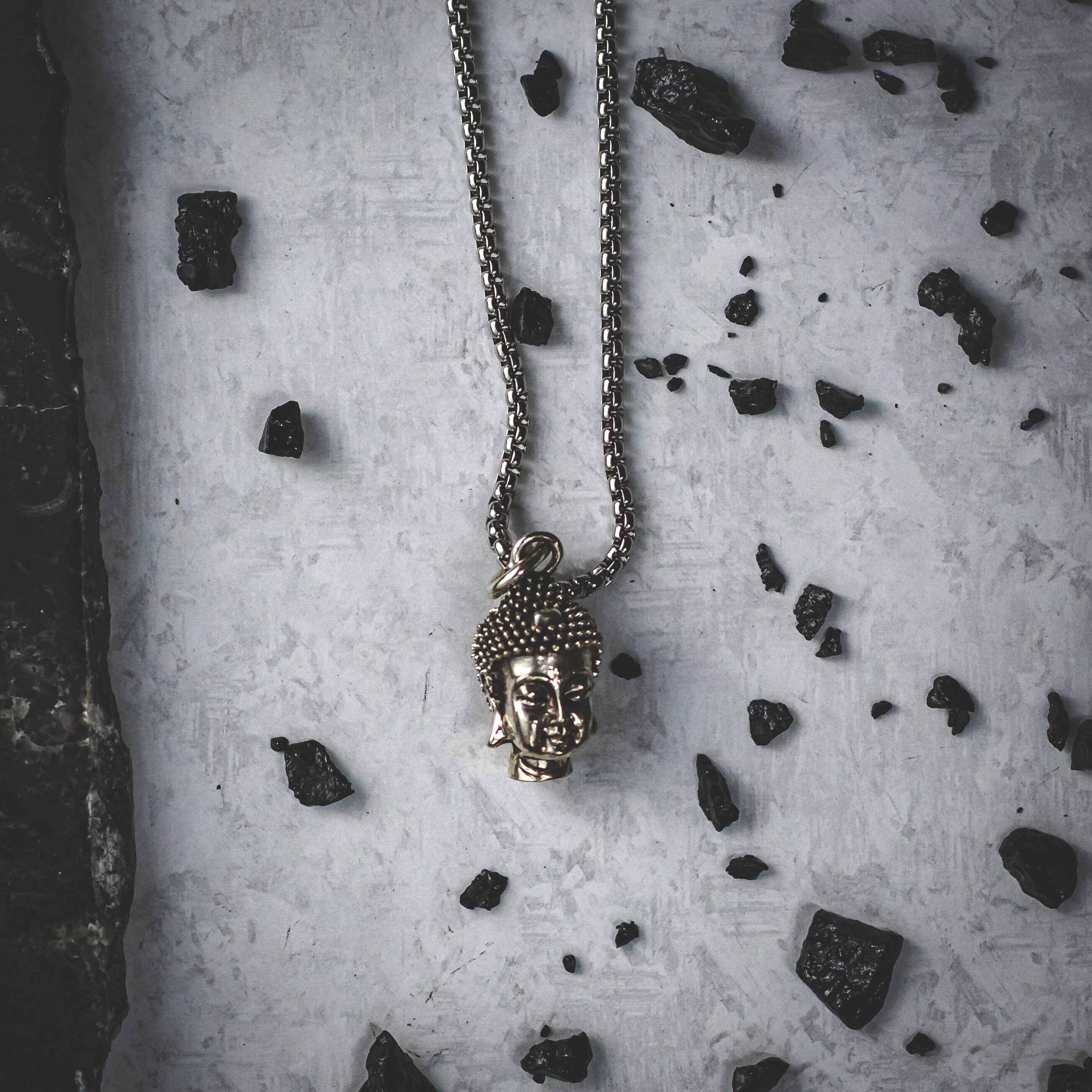 Buddha Head Buddha Necklace Stainless steel chain Etsy