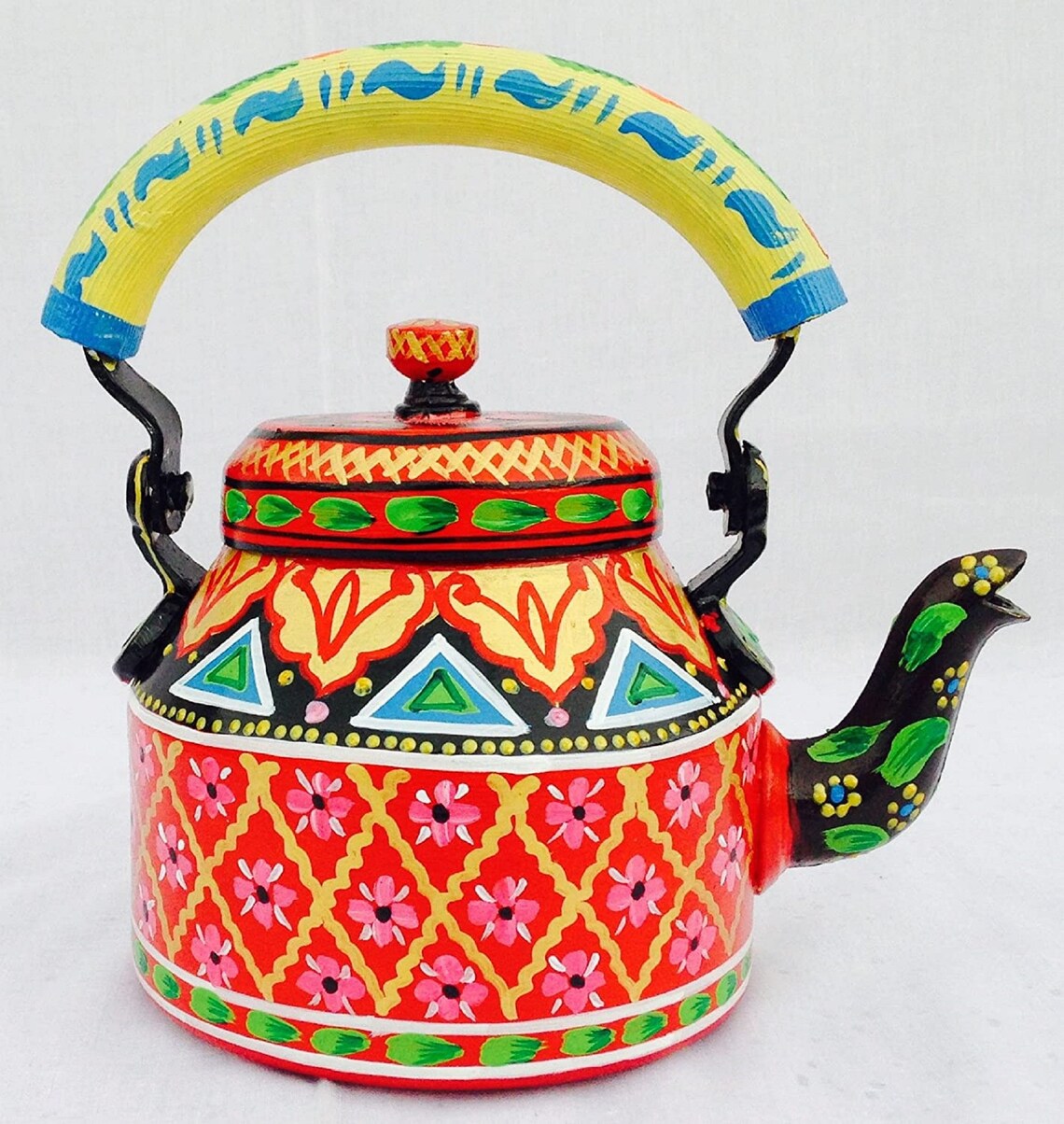 Decorative Tea Kettle Pot Indian Kettle 1 L 22 cm Multicolor Etsy