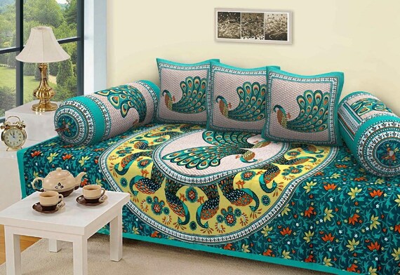 Indian Jaipuri Diwan Single Bedsheet 2 