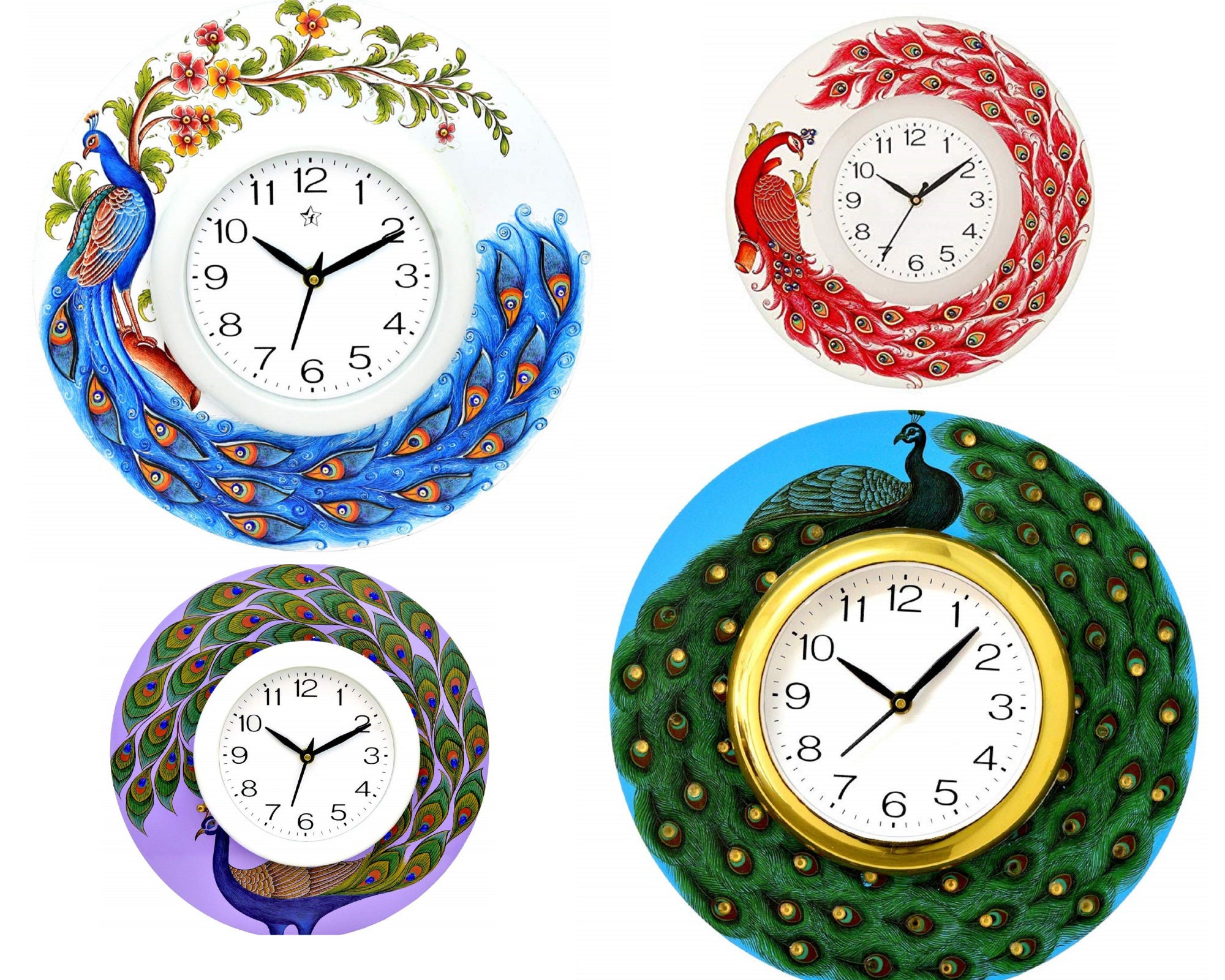 Indian Wooden Wall Clock Large Wall Clock Stylish Home Décor Etsy