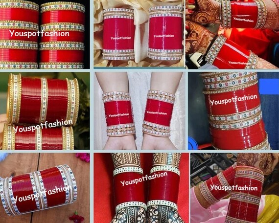 Wedding Bridal Chuda Red Chura Designer 