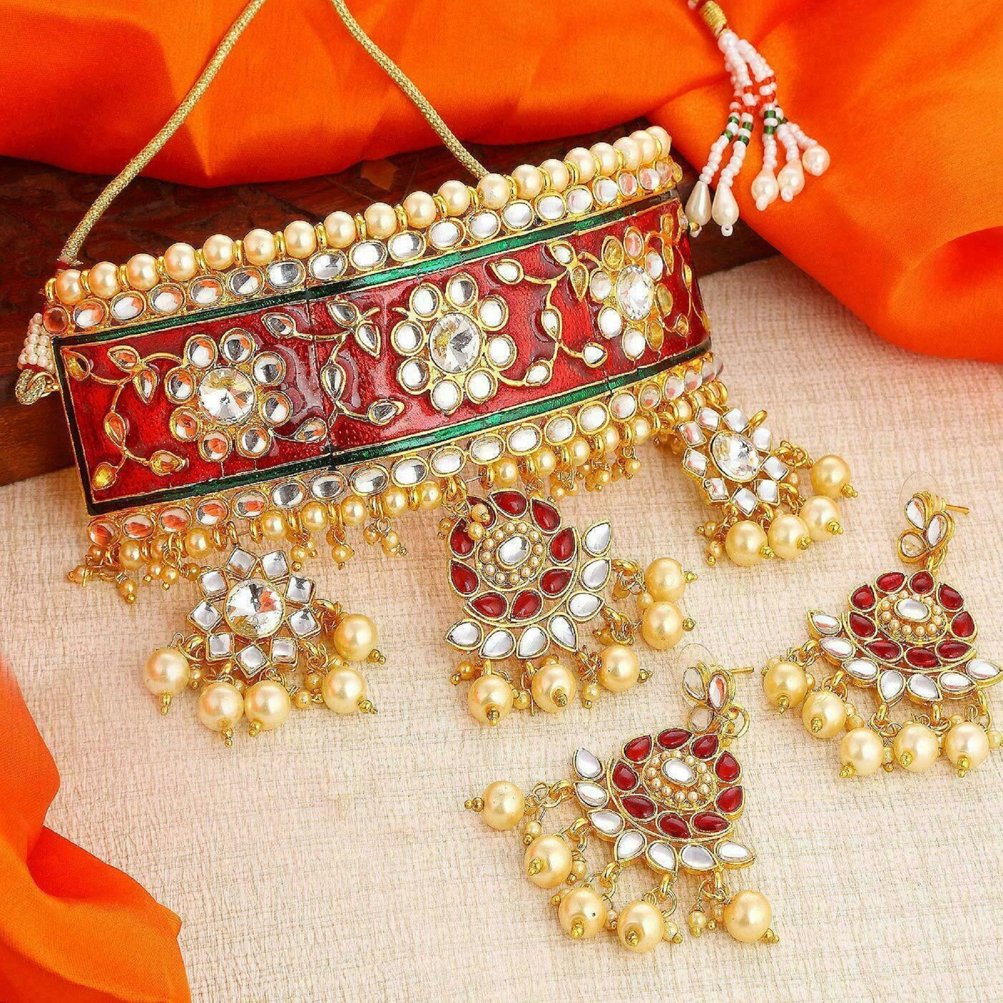 Indian Rajasthani Choker Set Traditional Rajasthani Jewelry Etsy