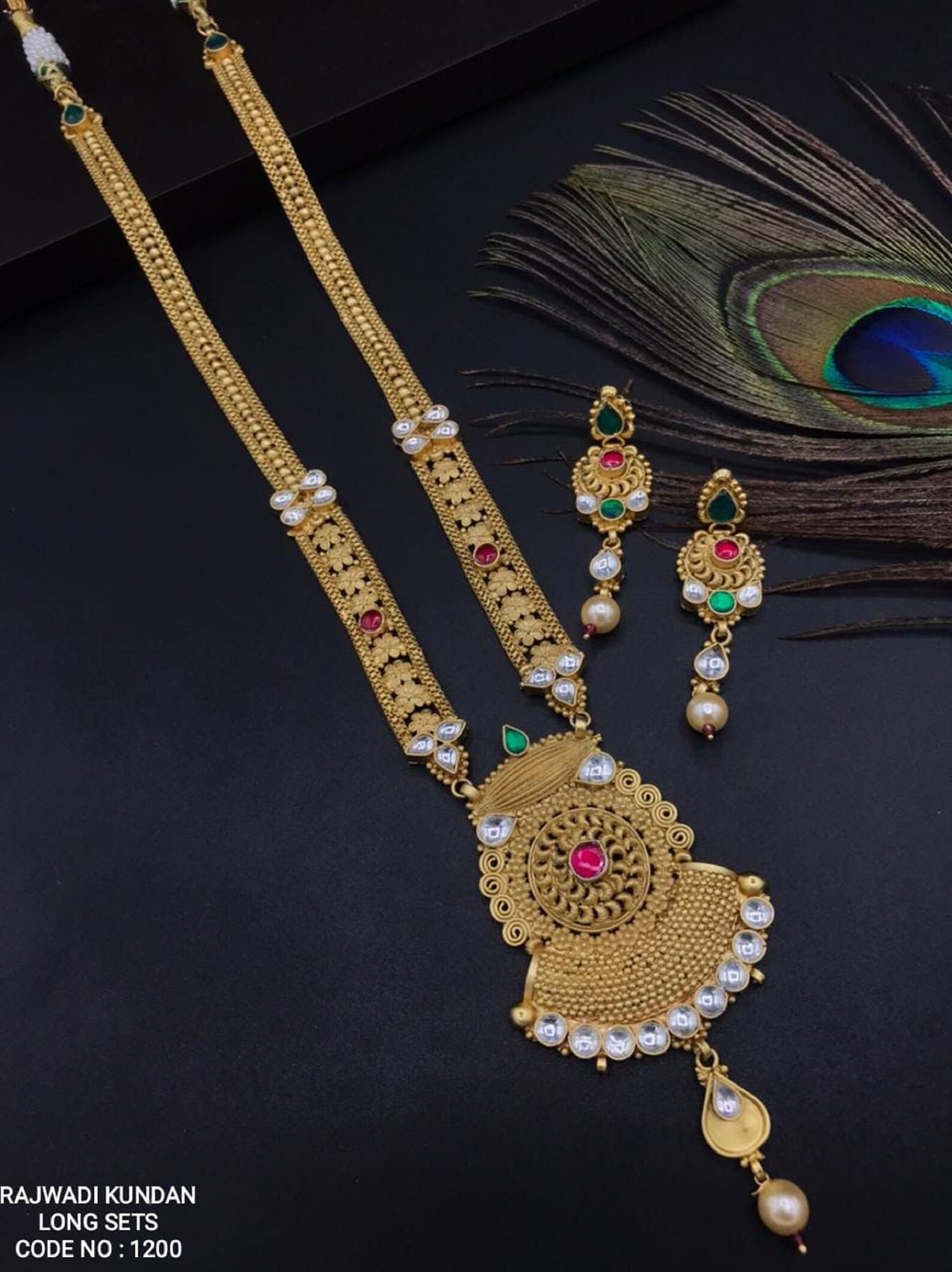 Temple jewellery long mangalsutra designs Clearance
