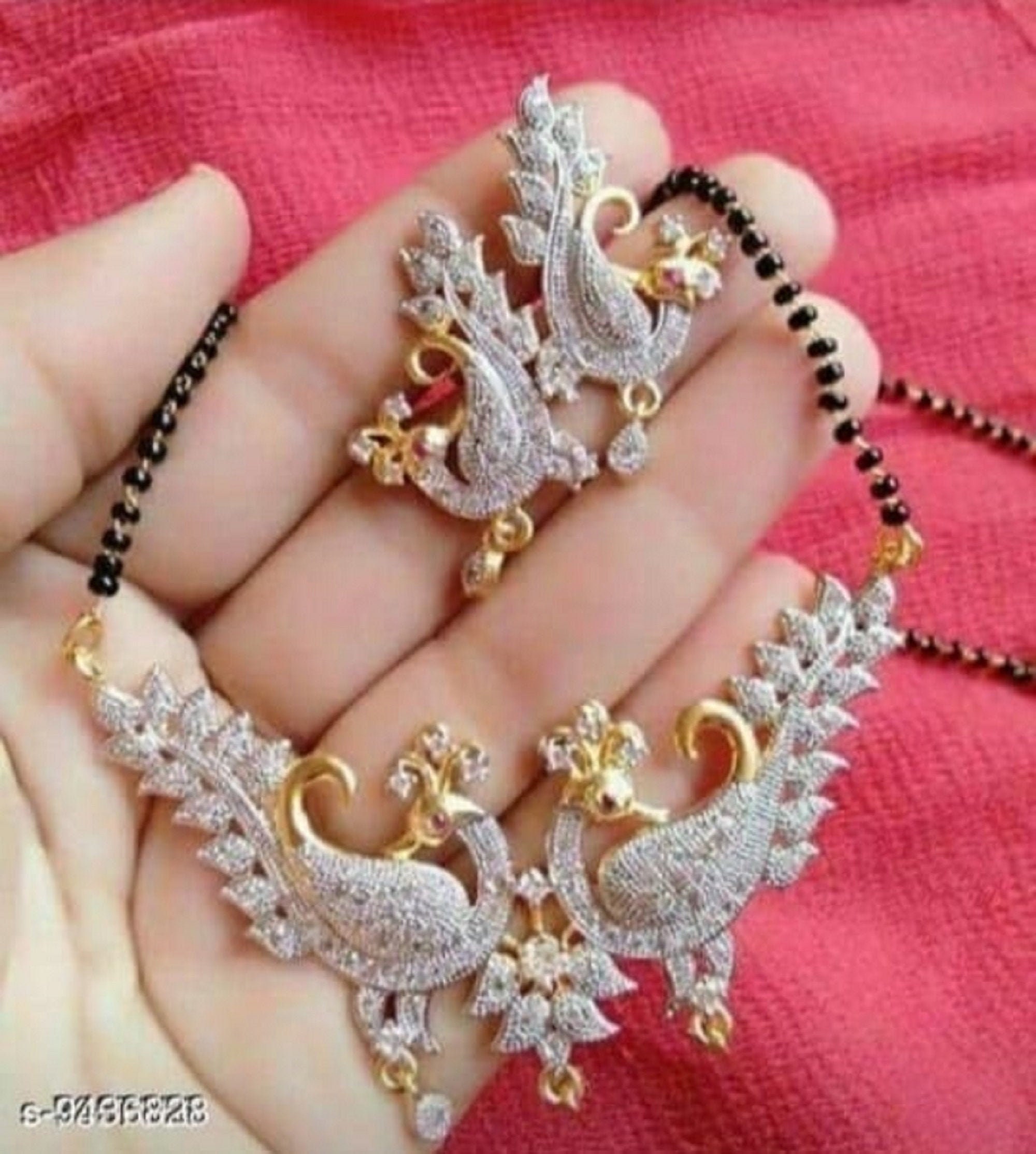 Diamond Mangalsutra Designer Gold 