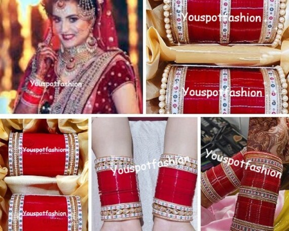 Wedding Bridal Chuda Red Chura Designer 