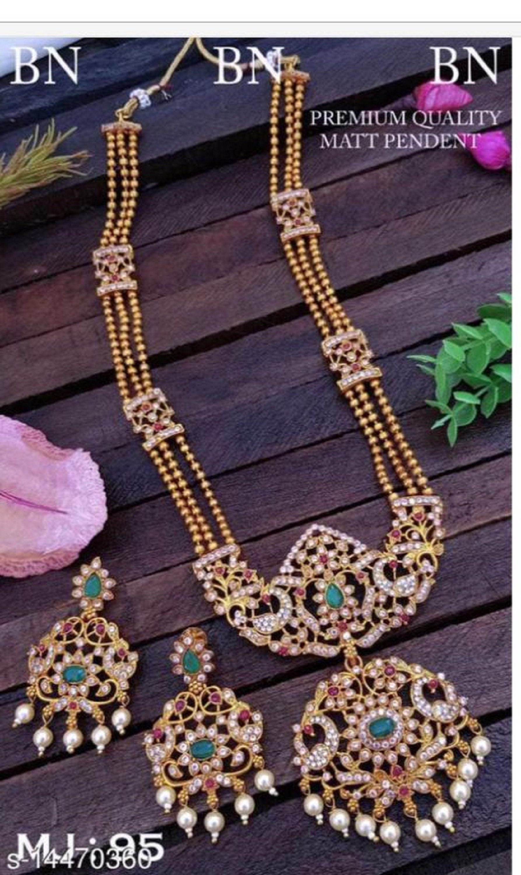 AD Kemp Mango Necklace Set /bridal 