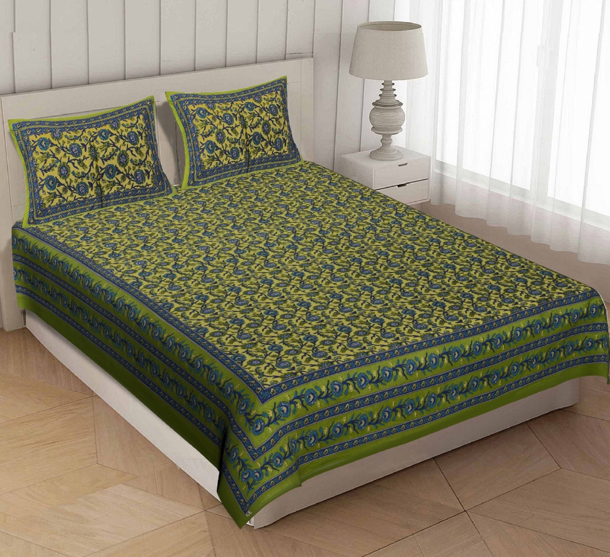 Pure Cotton King Size Bed Sheet Set 