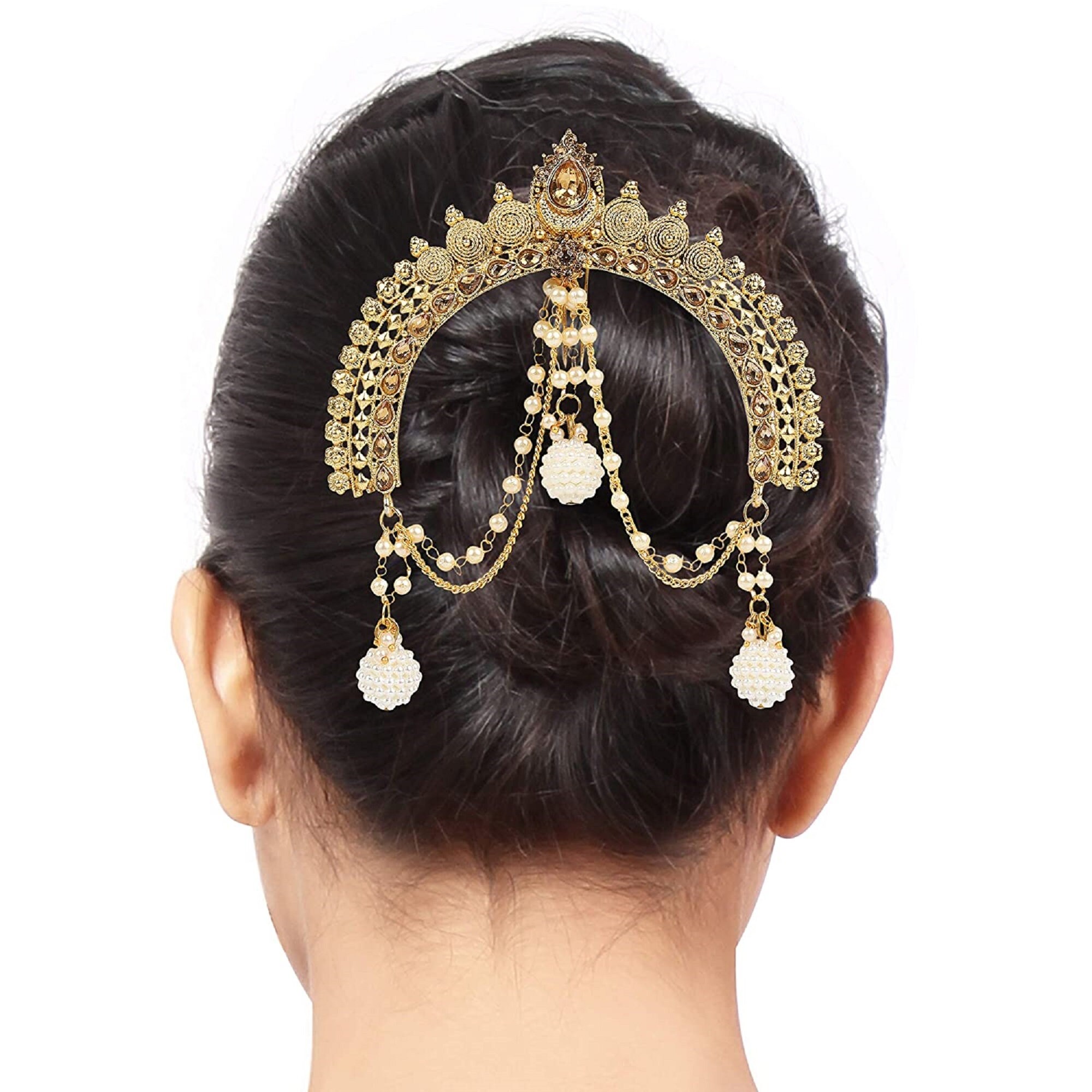 Indian Women Bridal Bun / Artificial Hair Accessories Pin / - Etsy Indian Women Bridal Bun / Artificial Hair Accessories Pin / - Etsy